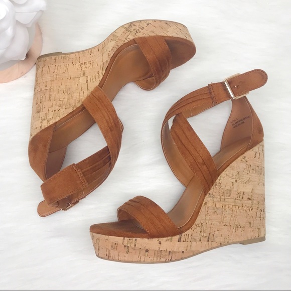 Charlotte Russe Shoes - Charlotte Russe Brown Strap Wedges